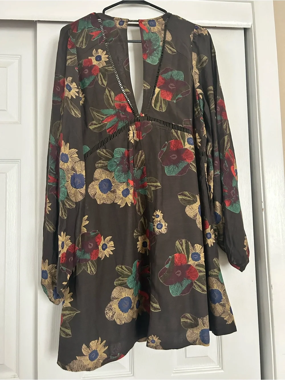 Free People Long Sleeved Mini Dress - Strawberry Fields